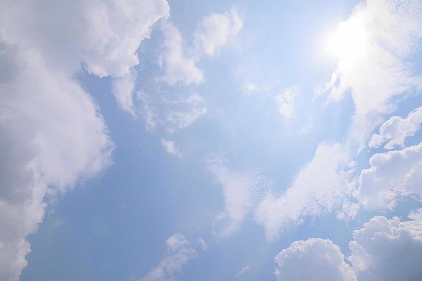 Blue sky and clouds at sunset photo