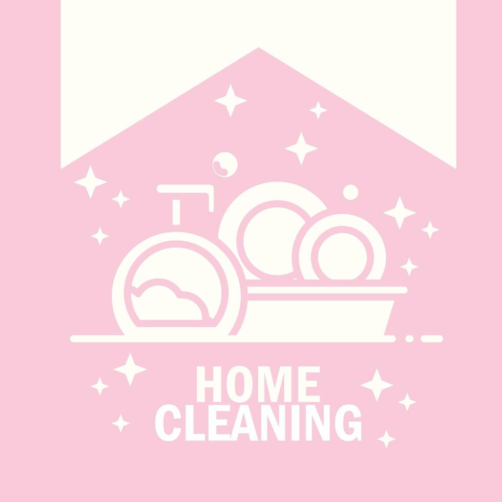 Home cleaning pictogram icon vector