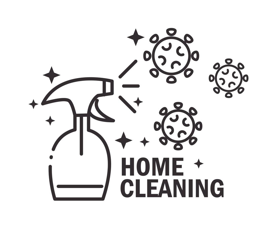 Icono de pictograma de limpieza del hogar vector