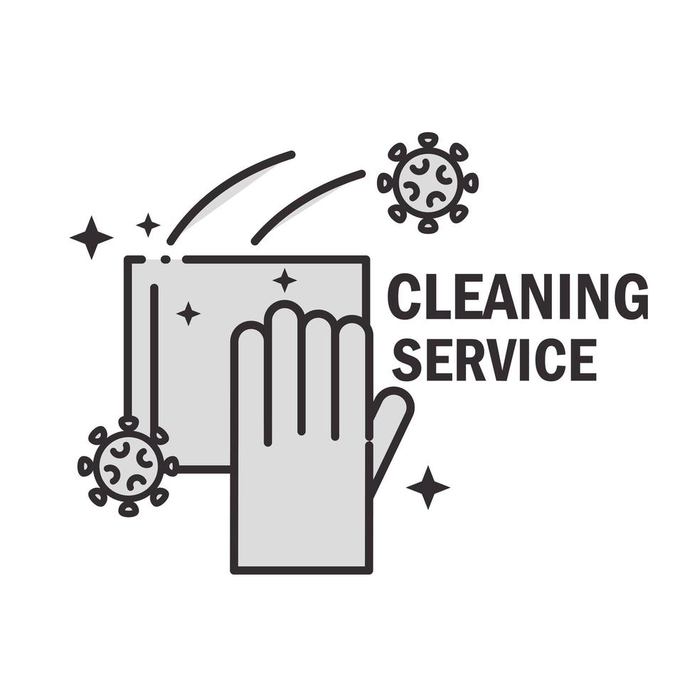 Cleaning service pictogram icon vector