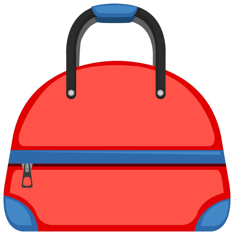 Bolsa roja aislada sobre fondo blanco. vector