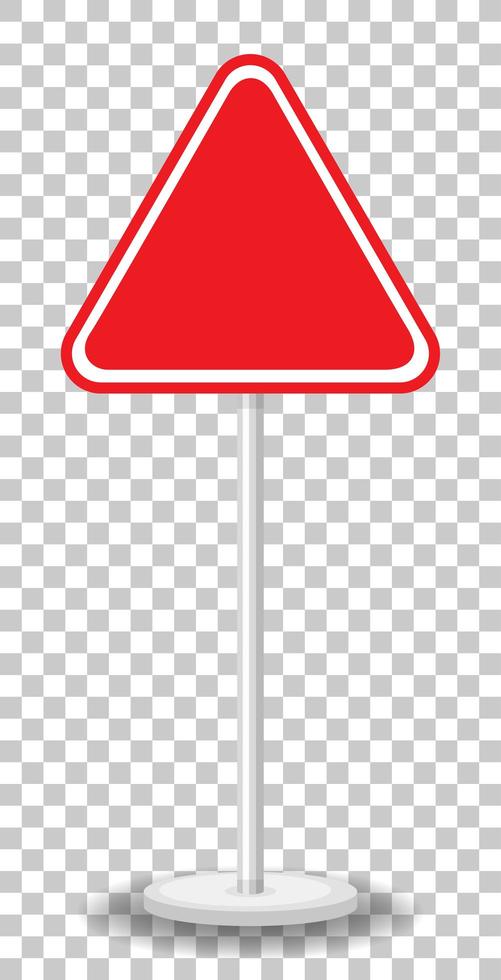 Empty red traffic sign isolated vector