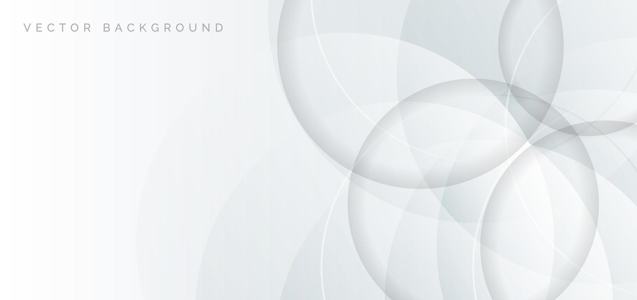 Abstract banner with white and grey circles vector