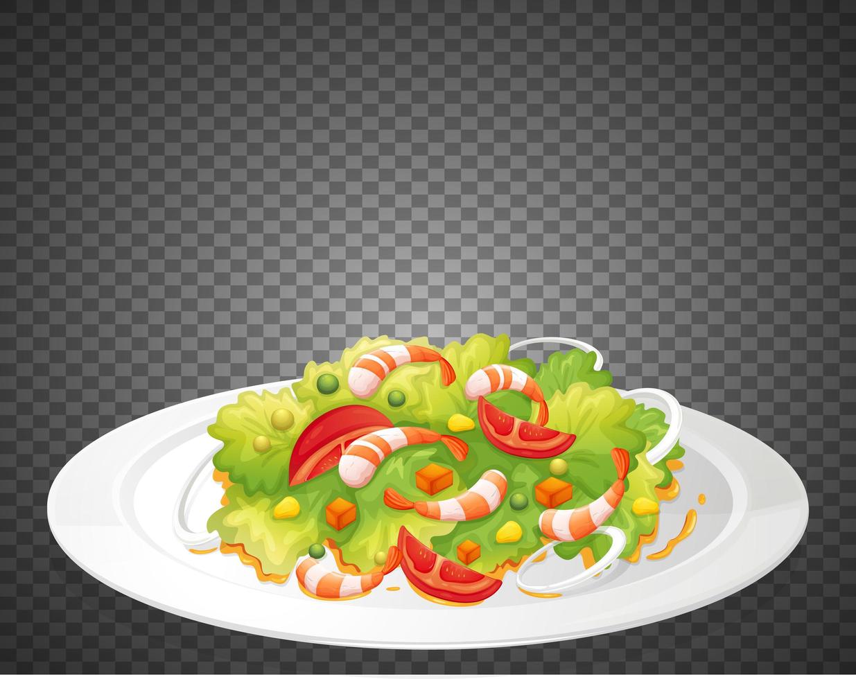 Healthy salad isolated vector