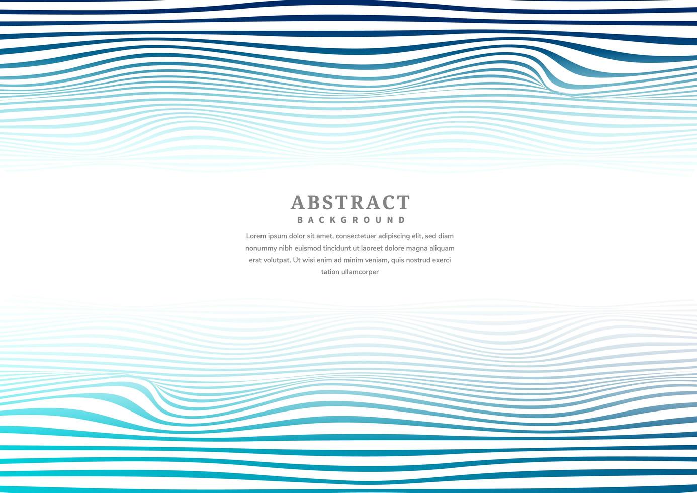 Abstract blue lines and wave stripes pattern vector