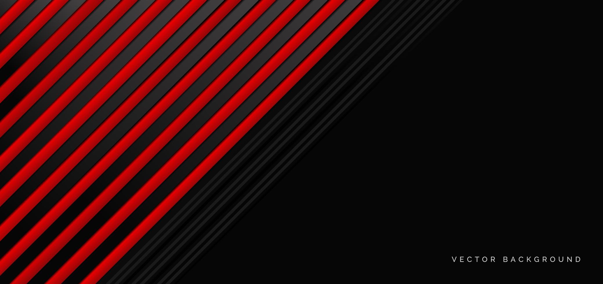 Abstract banner with red and black geometric elements vector