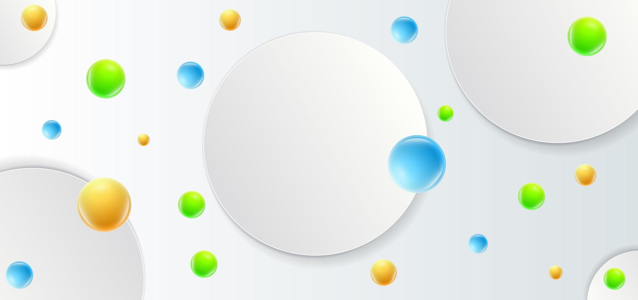 Abstract template with circles vector