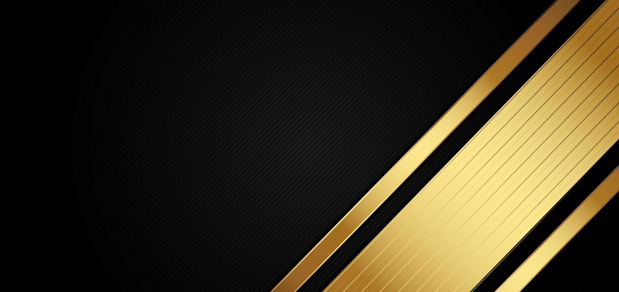 Abstract template with black and gold background vector