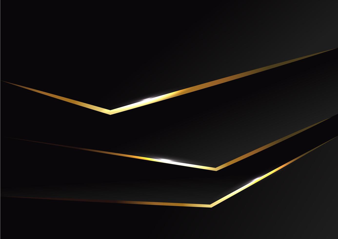 Abstract template with gold and black elements vector