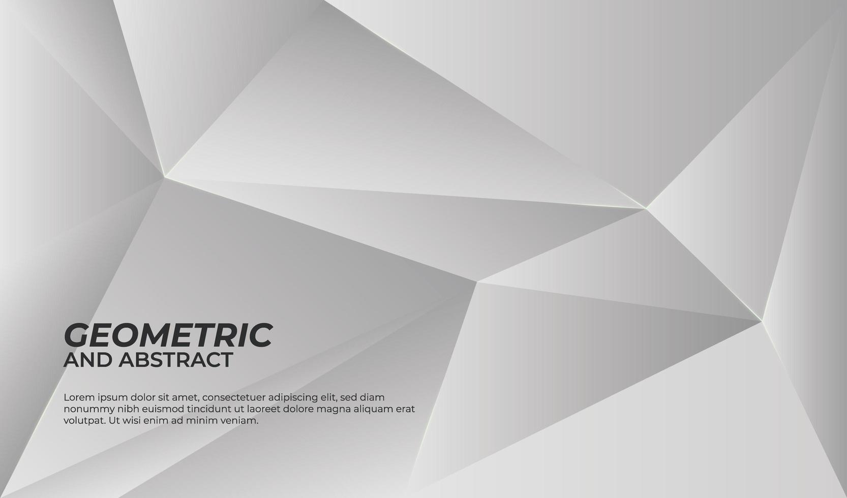 Grey and white geometric background vector