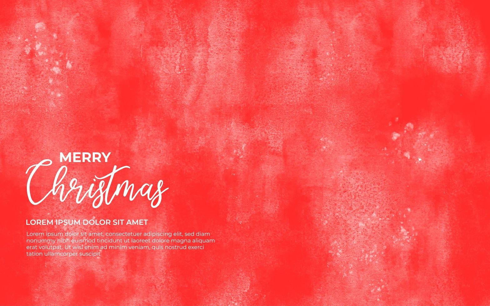 fondo rojo acuarela para navidad vector