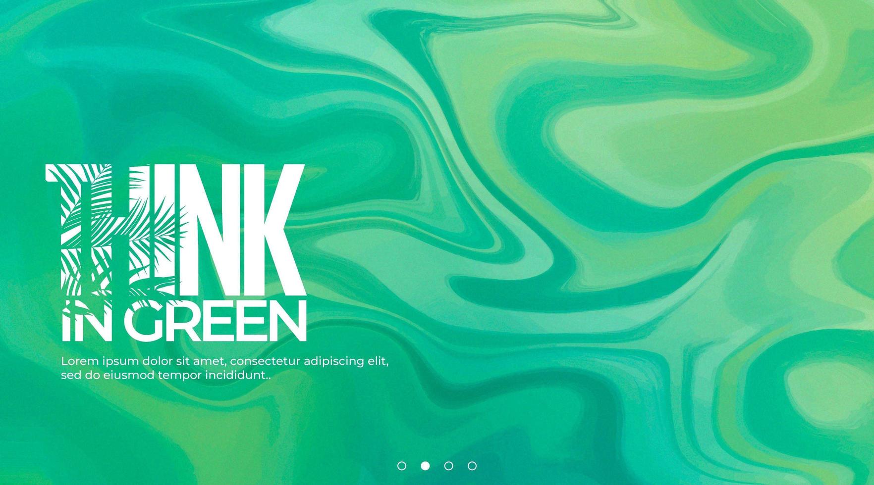 fondo verde fluido con texto vector