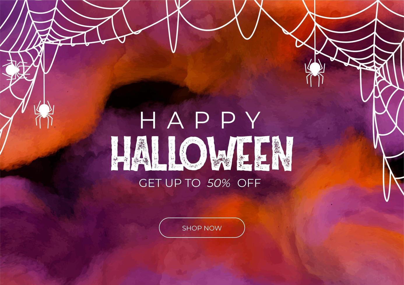 Halloween sale banner vector