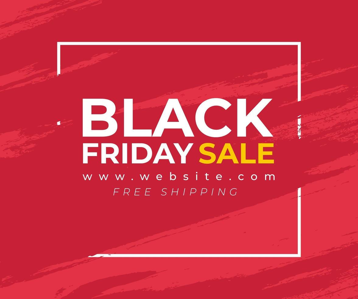 Red banner with splash for Black Friday sale vector