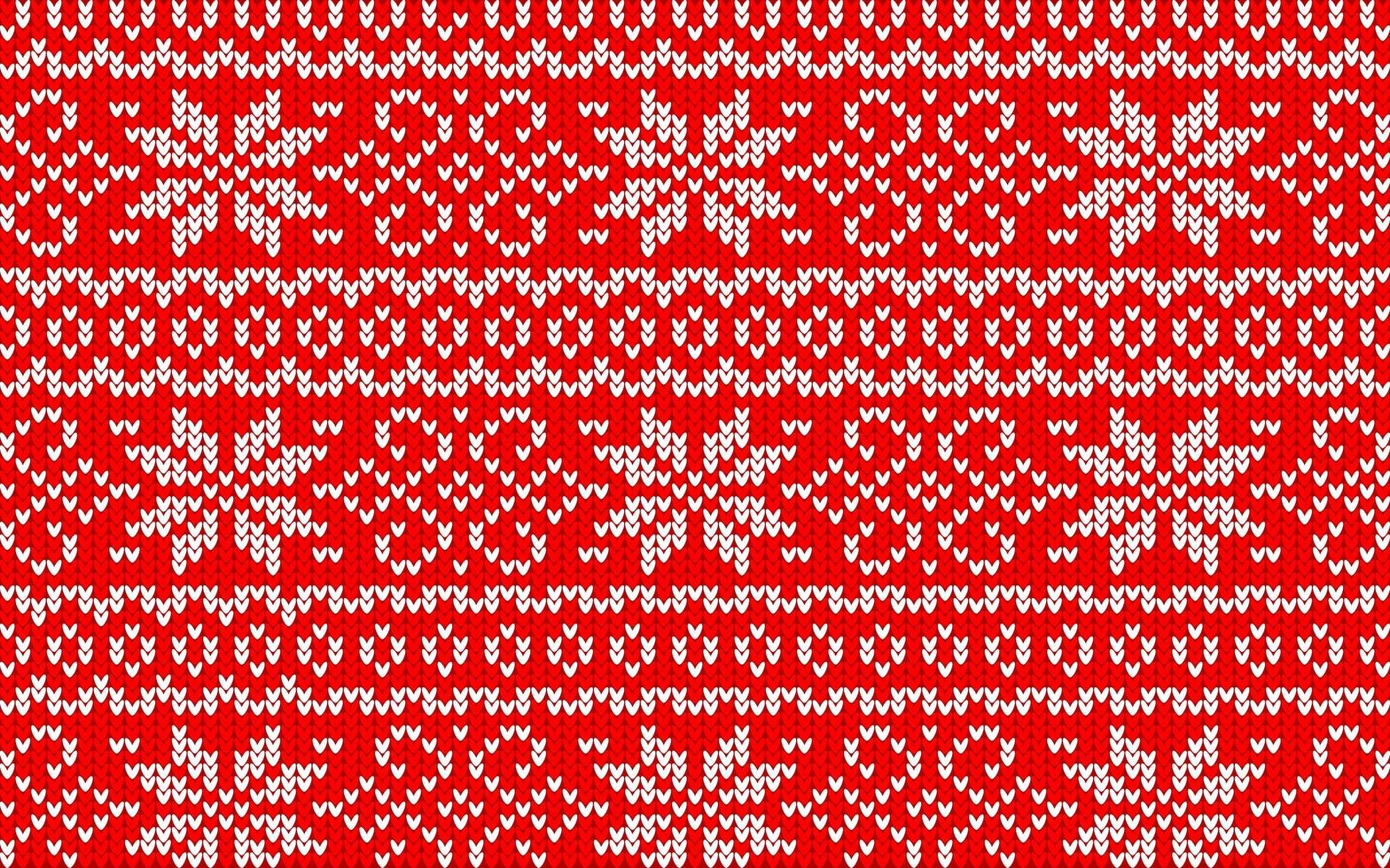 Jaquard pattern for Christmas with snowflakes vector
