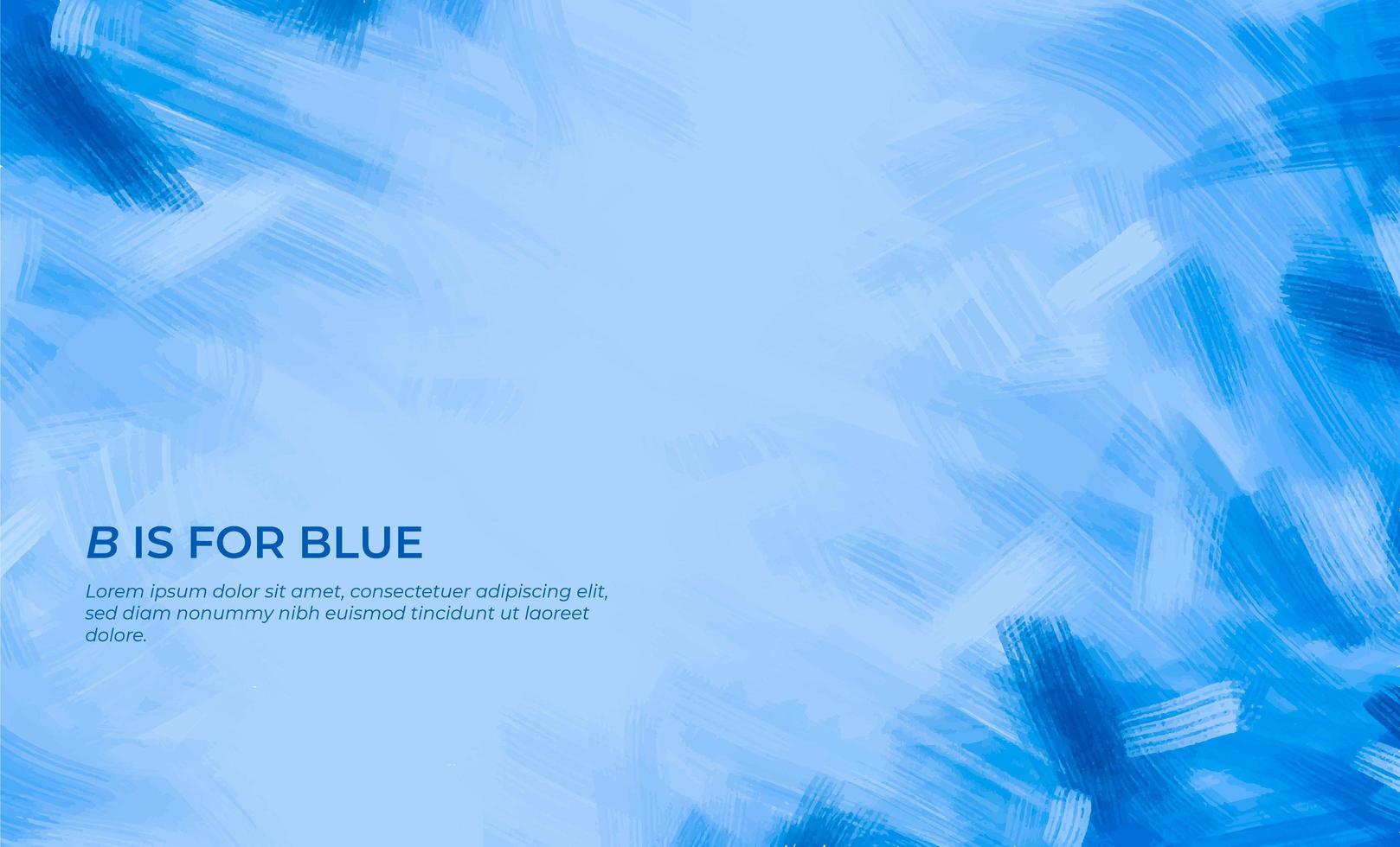 Blue brushstrokes background vector