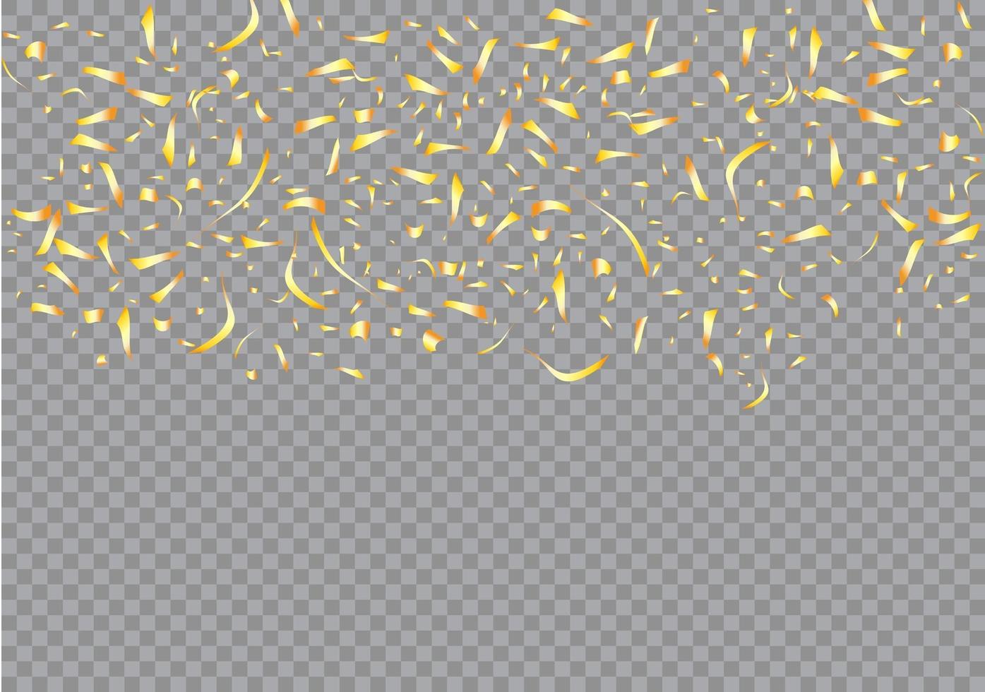 Golden confetti background, Isolated On Transparent Background. vector