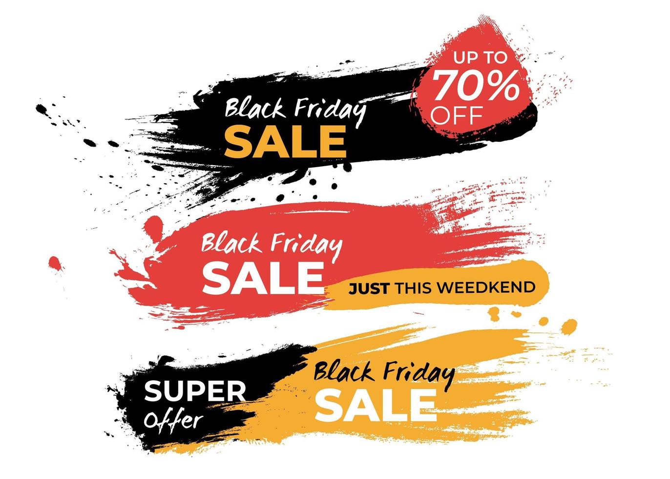 Set of banners for Black Friday vector