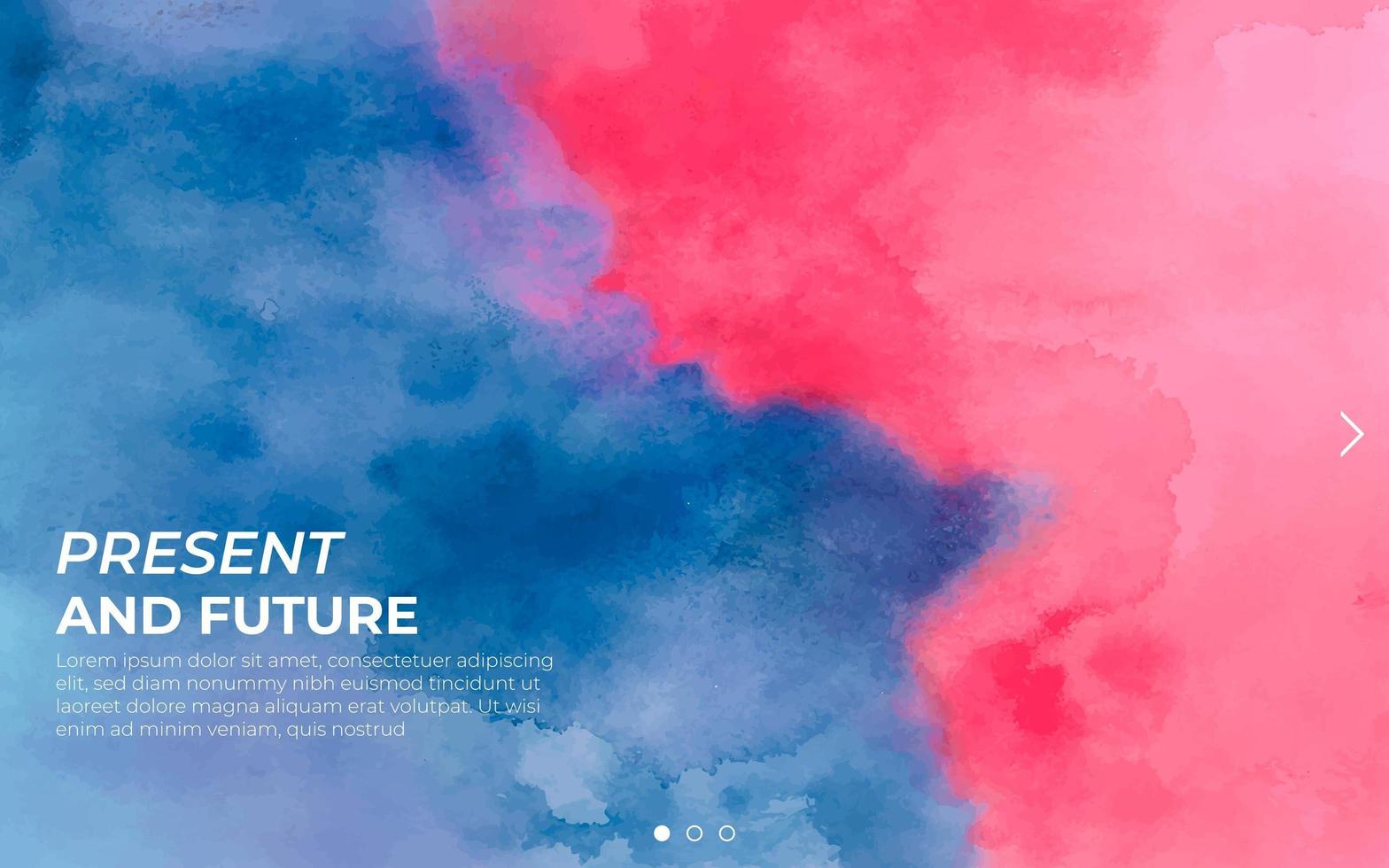 Duotone background in watercolor vector