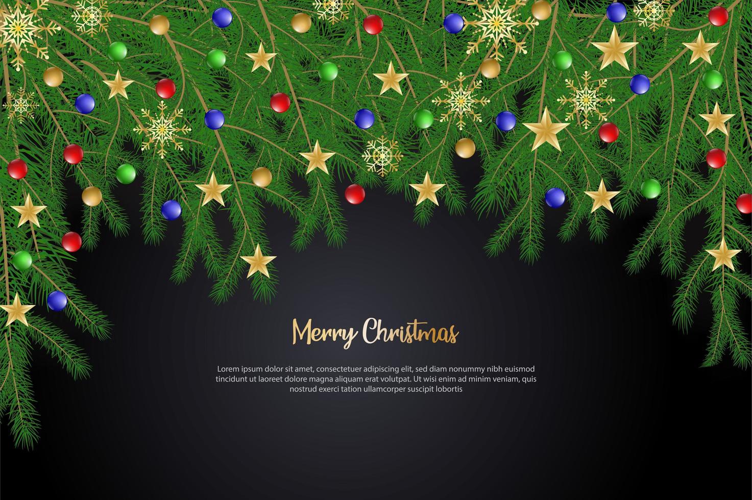 Merry Christmas background design vector