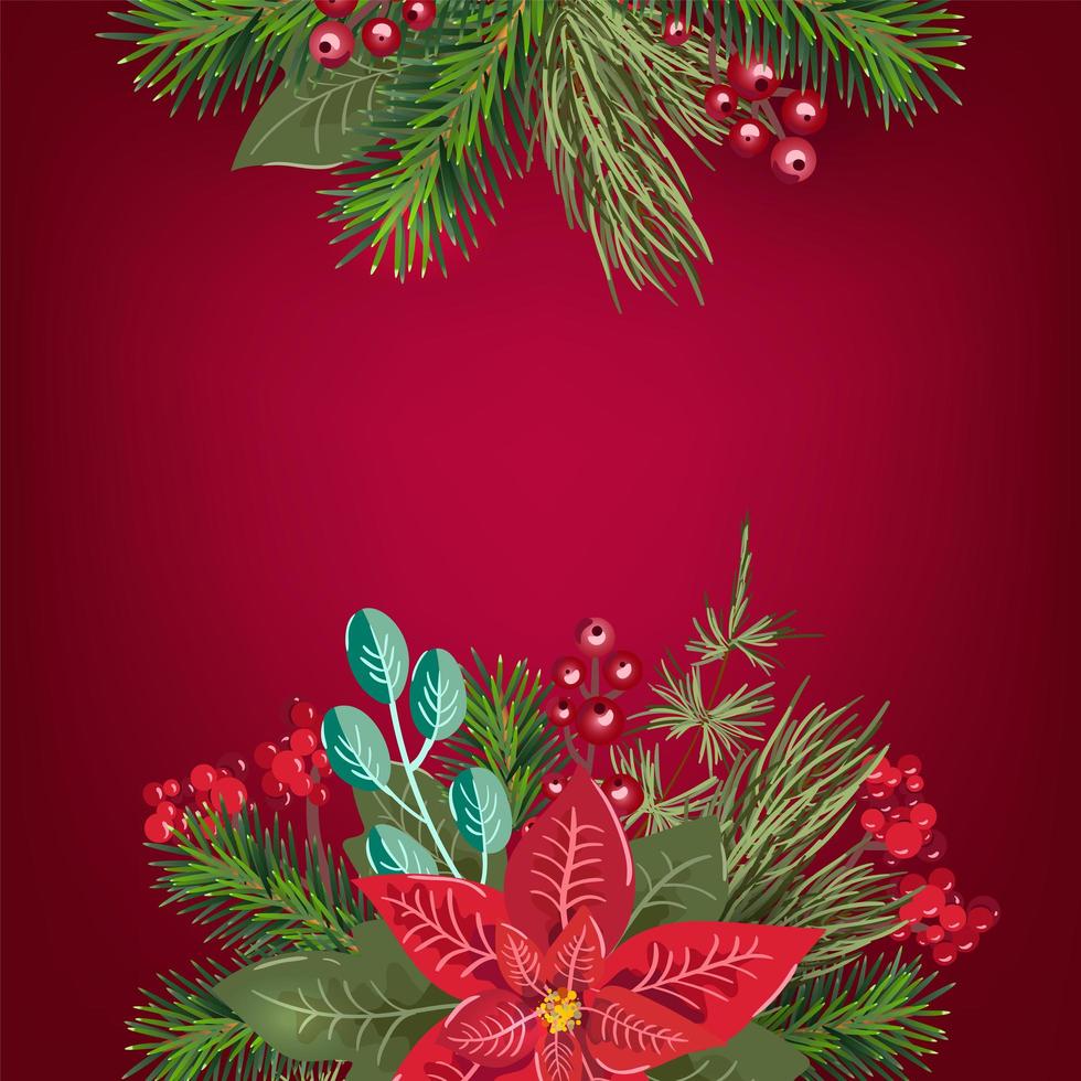 Merry Christmas invitation greeting card background vector