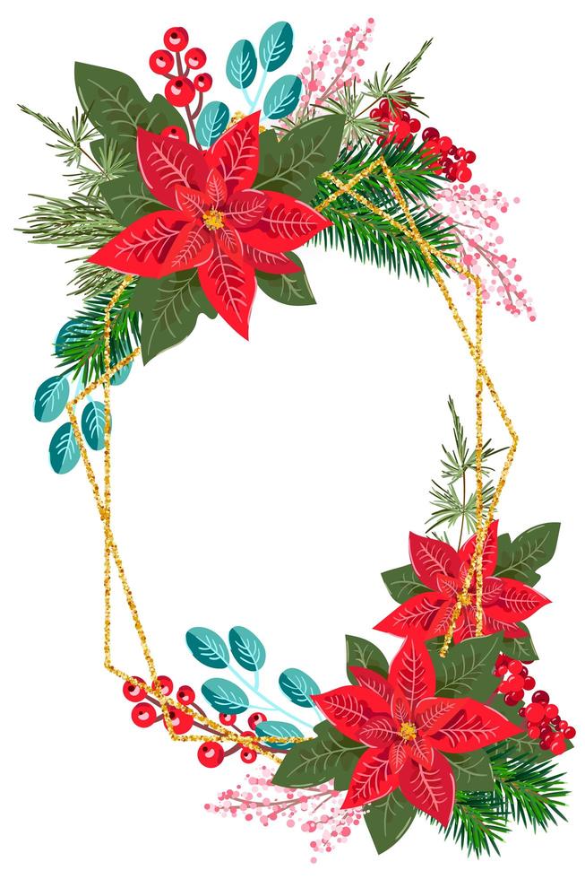 marco de vacaciones de feliz navidad para tarjeta de felicitación vector