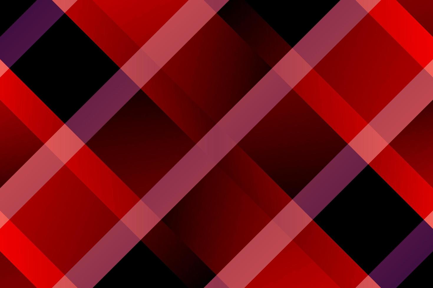 Gradient red and black diagonal lines plaid pattern vector