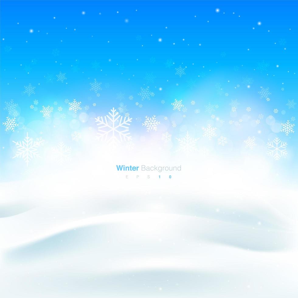 Christmas And Winter Snowflake Design With Copy Space vector