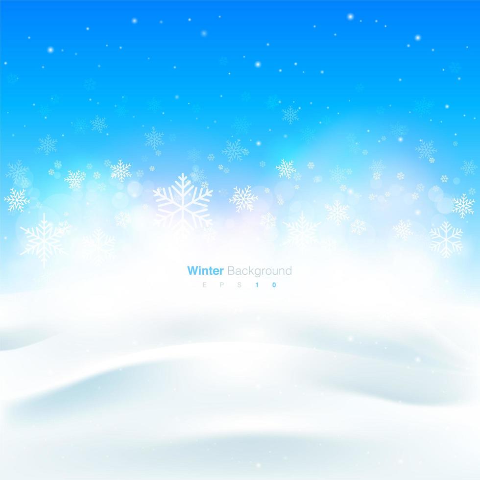 Christmas And Winter Snowflake Design With Copy Space vector