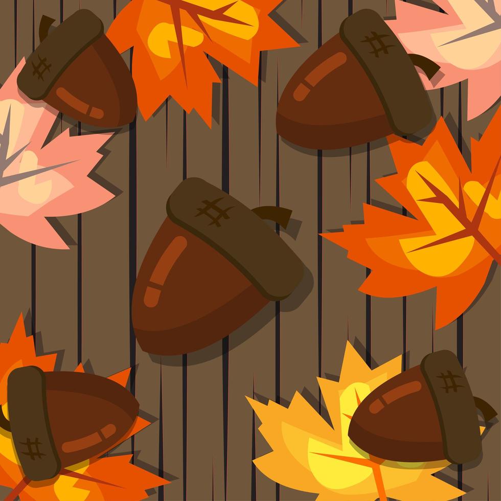 Autumn theme background concept vector