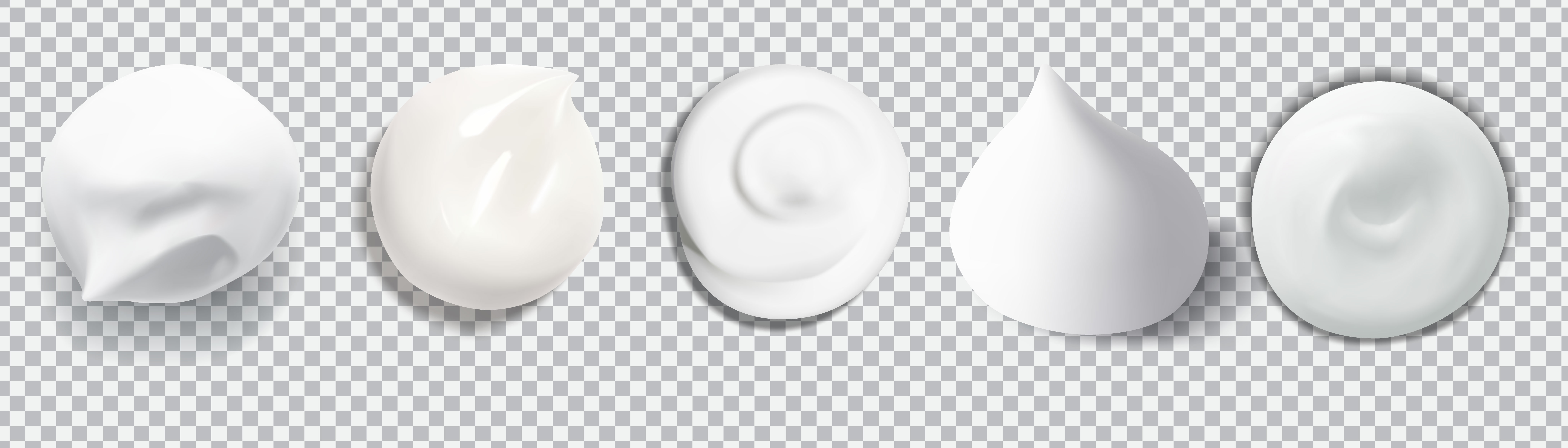 White creamy drop skincare cream foam set 1427149 Vector Art at Vecteezy