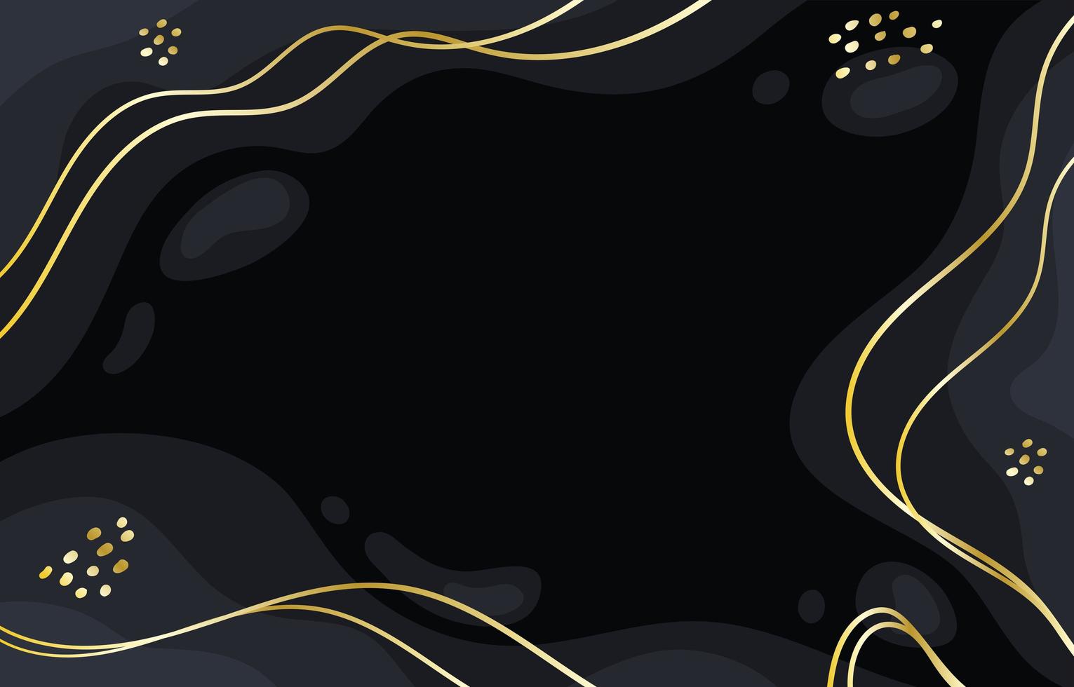 Abstract Golden And Black Background vector