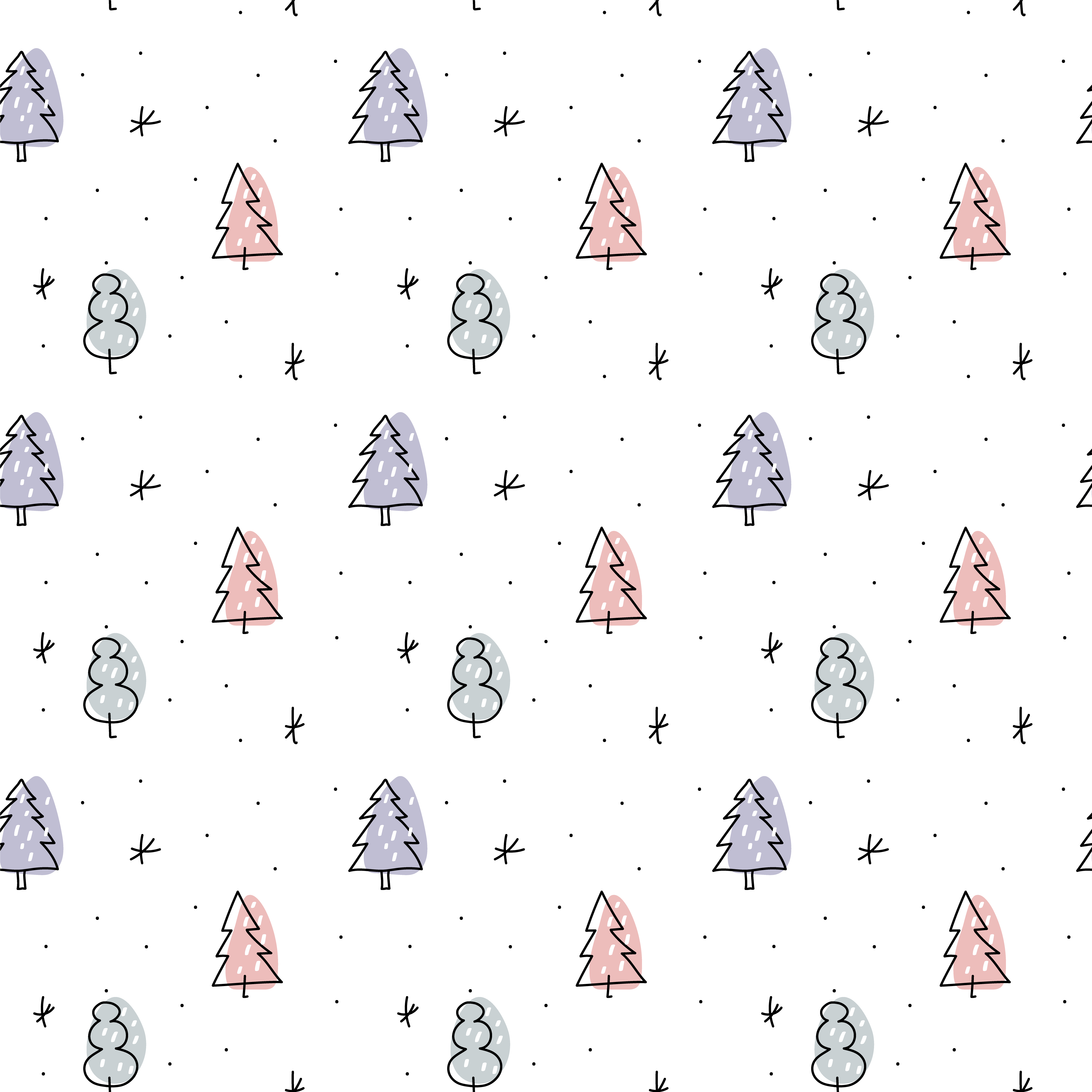 Christmas minimalist monoline Scandinavian seamless pattern 1427191 ...