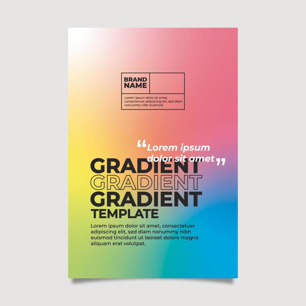 Gradient template for poster vector