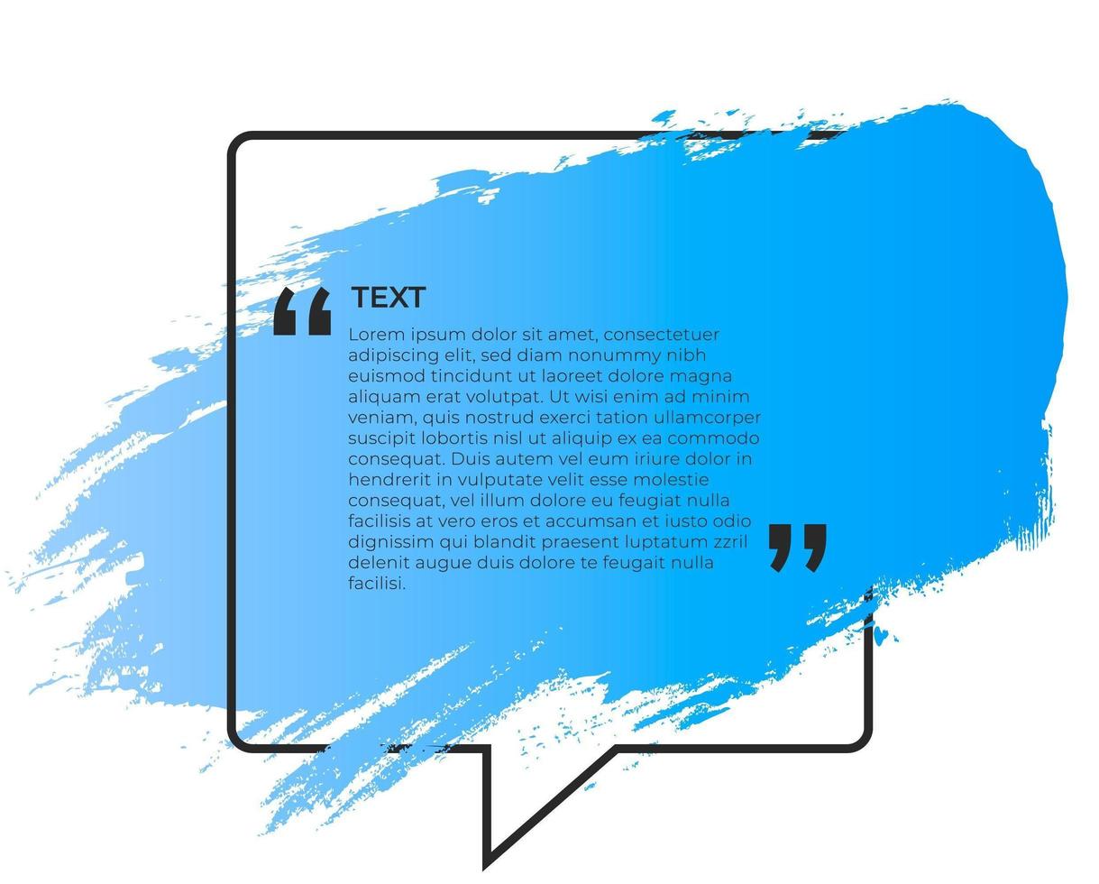 Blue banner for quote vector