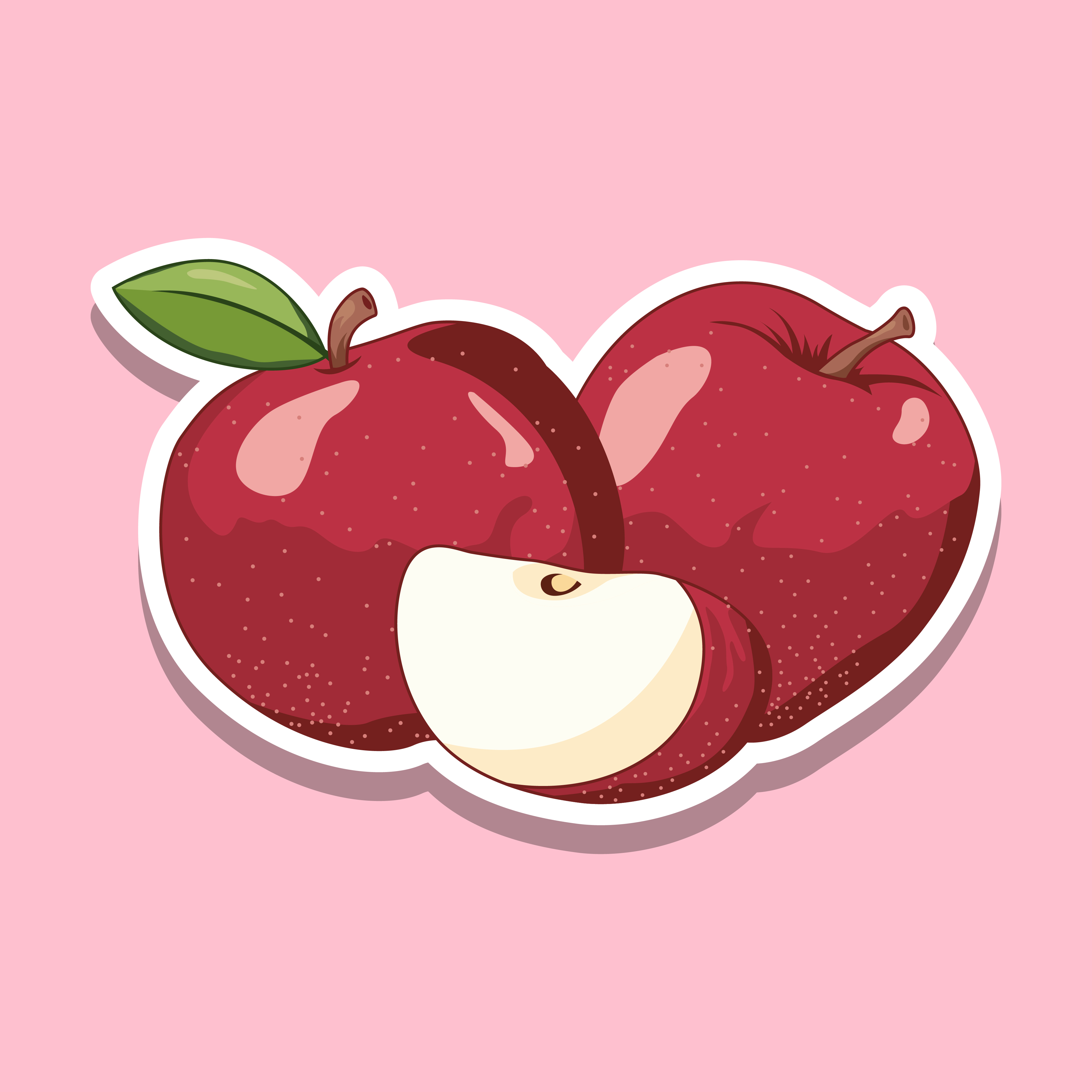 Fresh cartoon apple fruit on pink 1427282 Vector Art at Vecteezy Fresh cartoon apple fruit on pink 1427282 Vector Art at Vecteezy