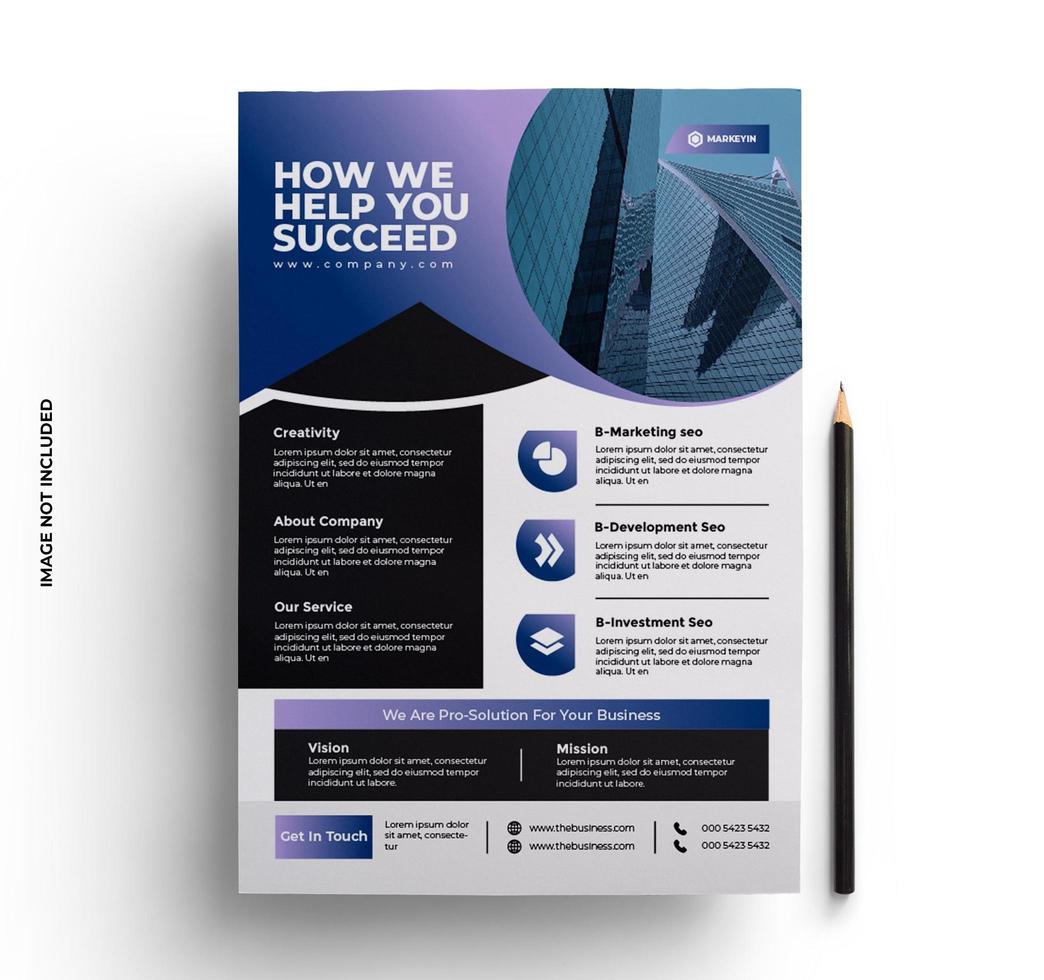 Flyer Corporate Brochure In A4 Size vector