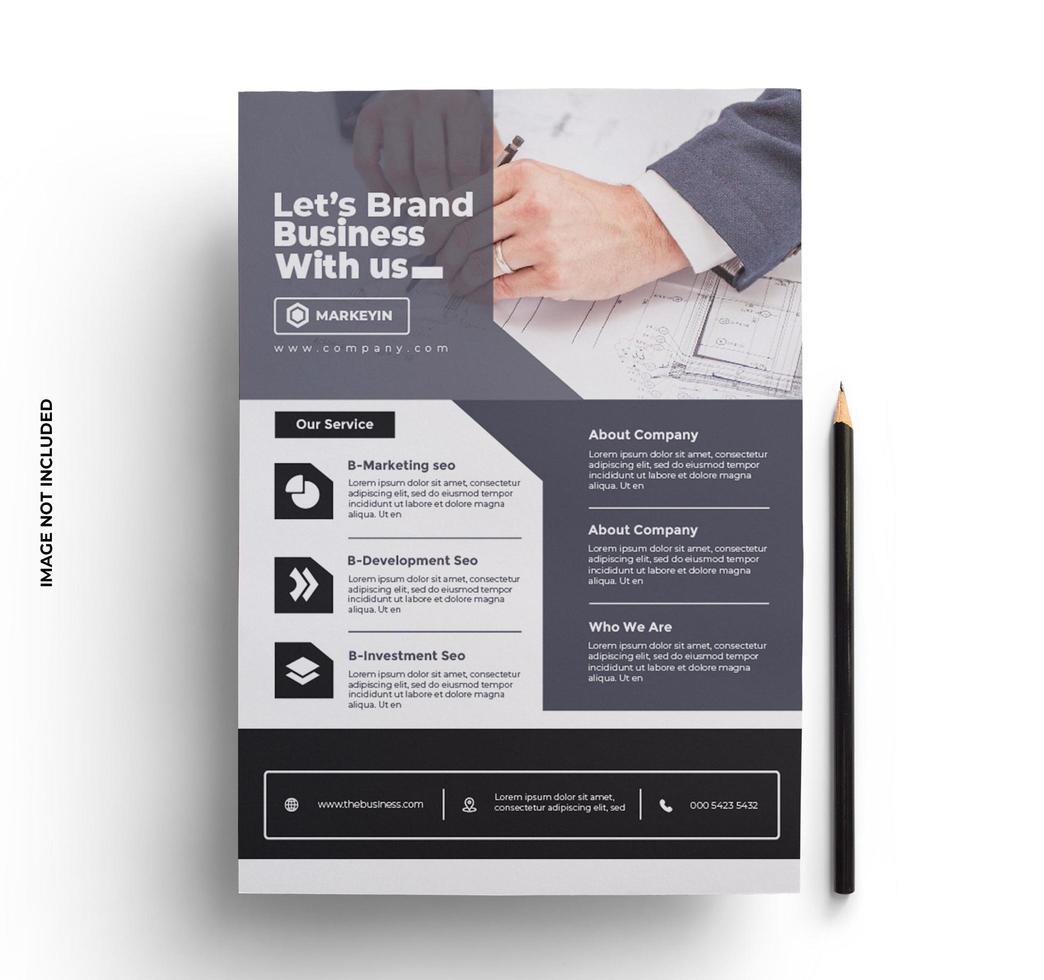 Corporate Flyer Design Layout Template In A4 Size vector