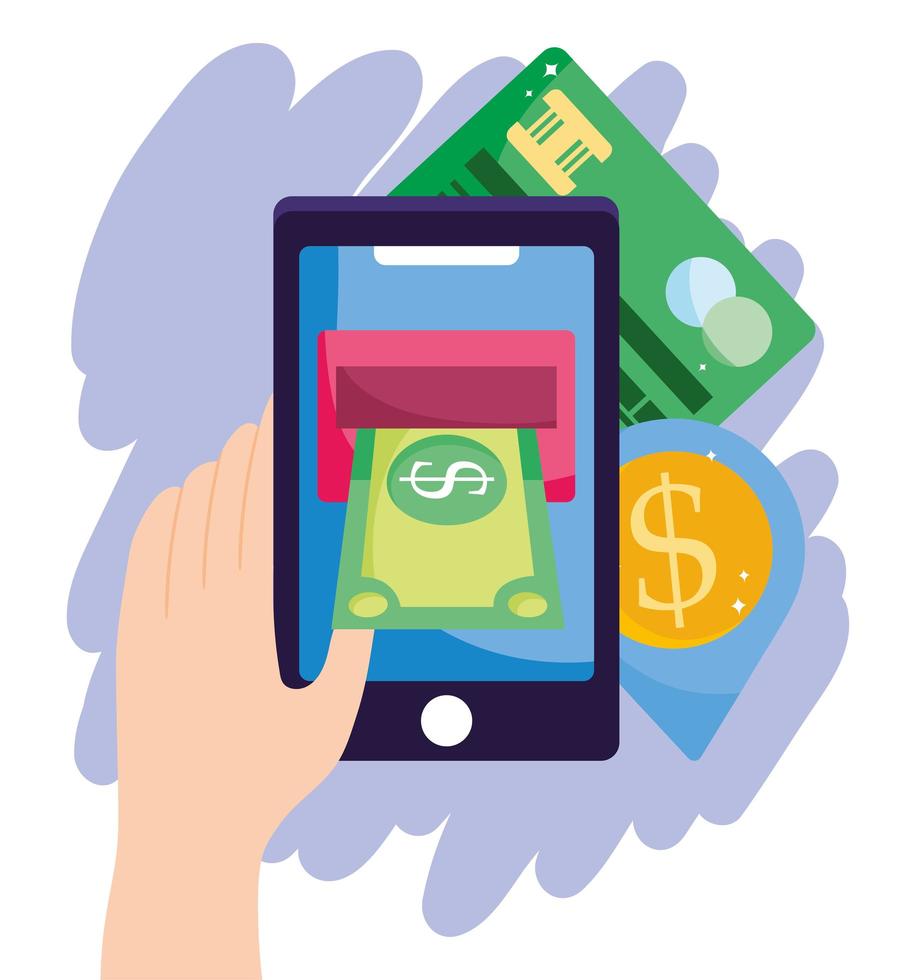 Online payment and e-commerce composition vector