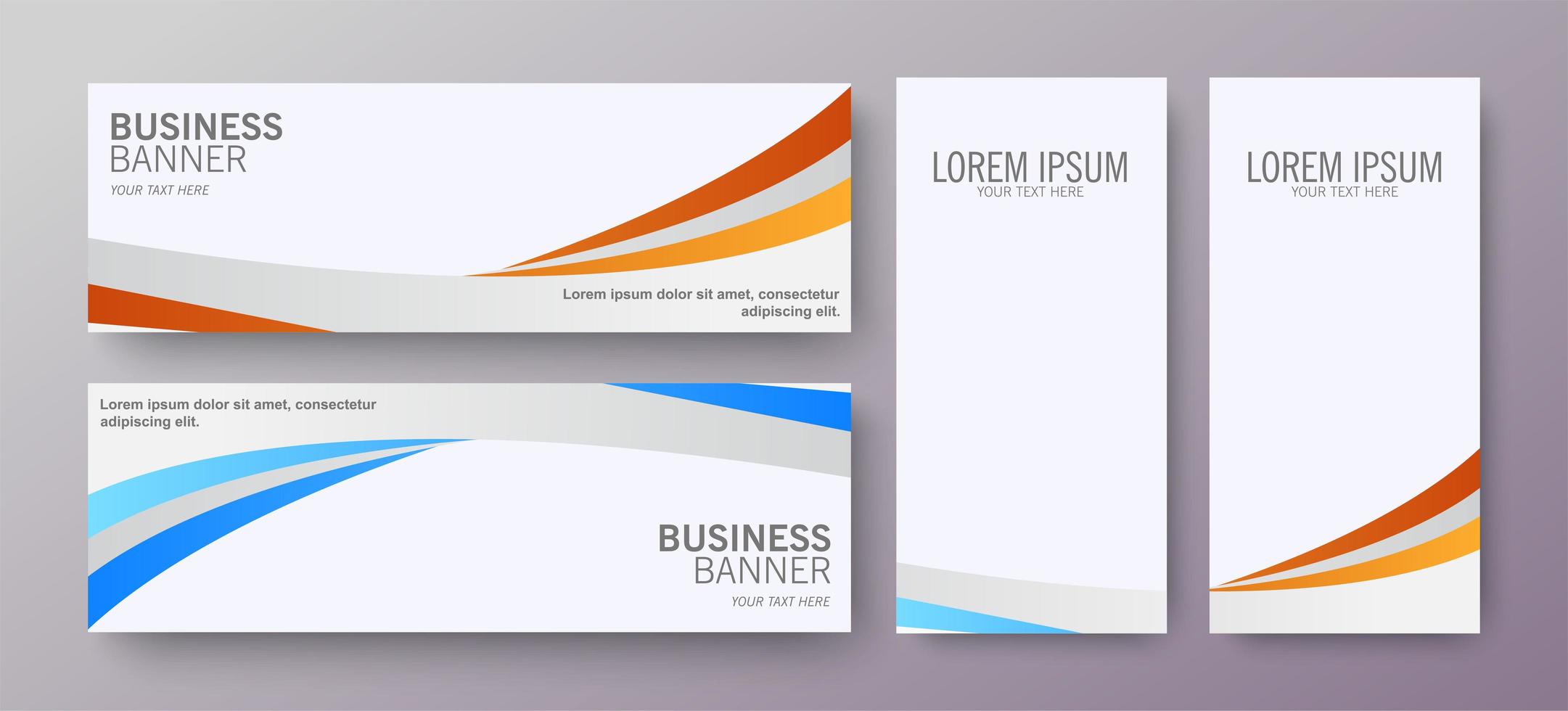 Business banner with wave design vector