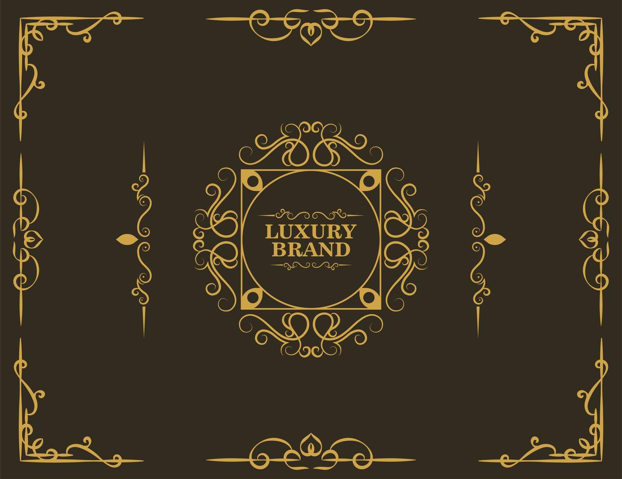 Vintage ornament greeting card template vector