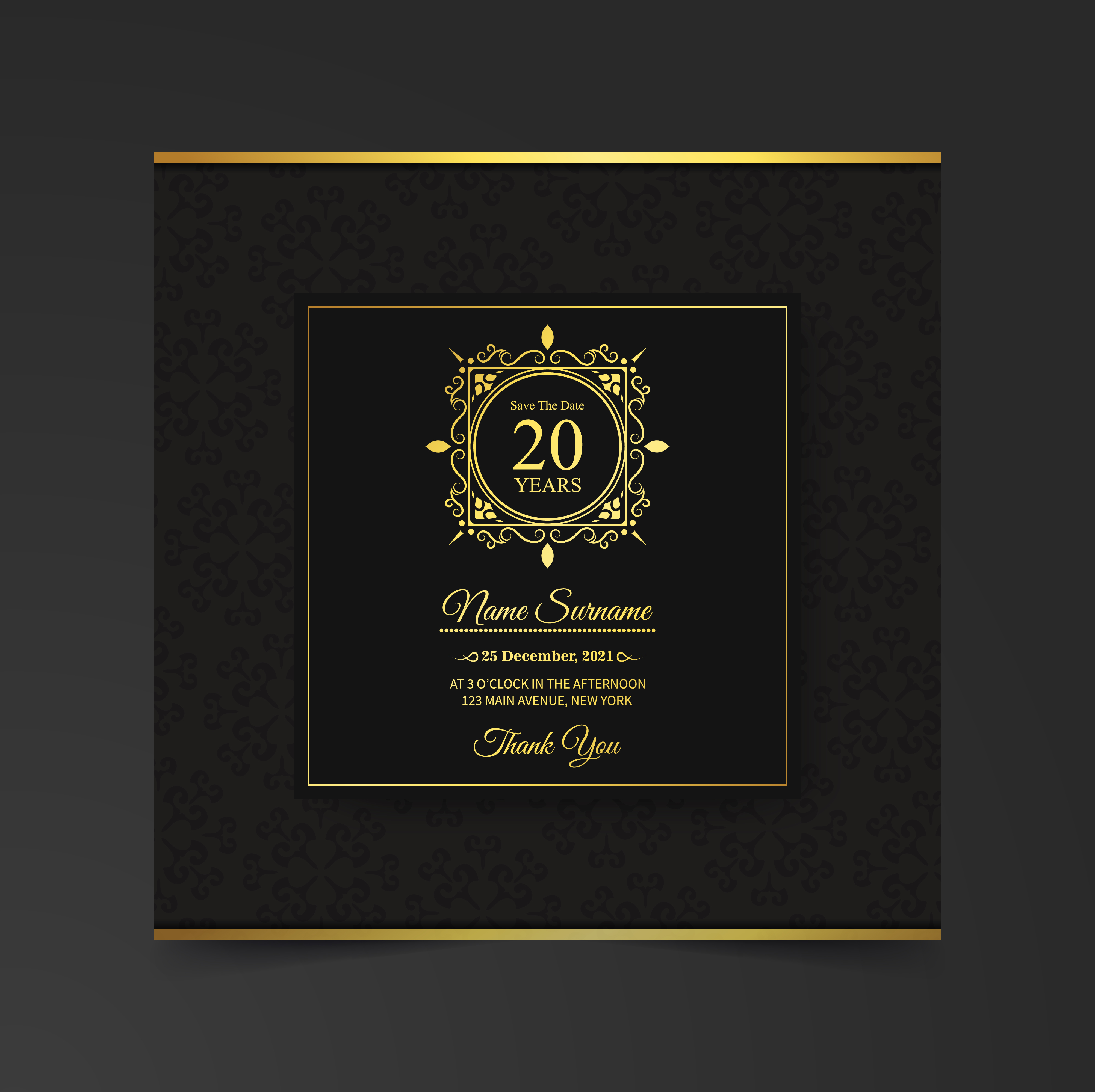 Elegant birthday card invitation template 1427551 Vector Art at Vecteezy Elegant birthday card invitation template 1427551 Vector Art at Vecteezy