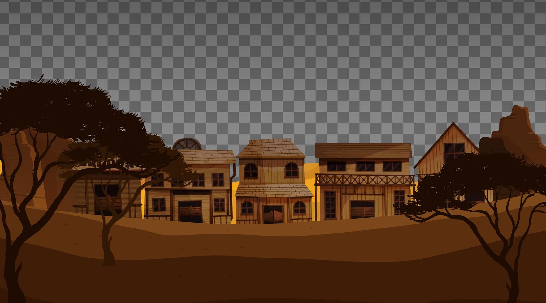 Old town village vector