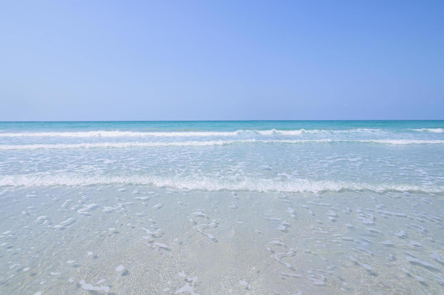 View of the sea from the beach photo