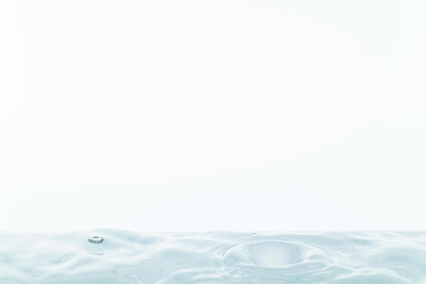 Water surface on white background photo