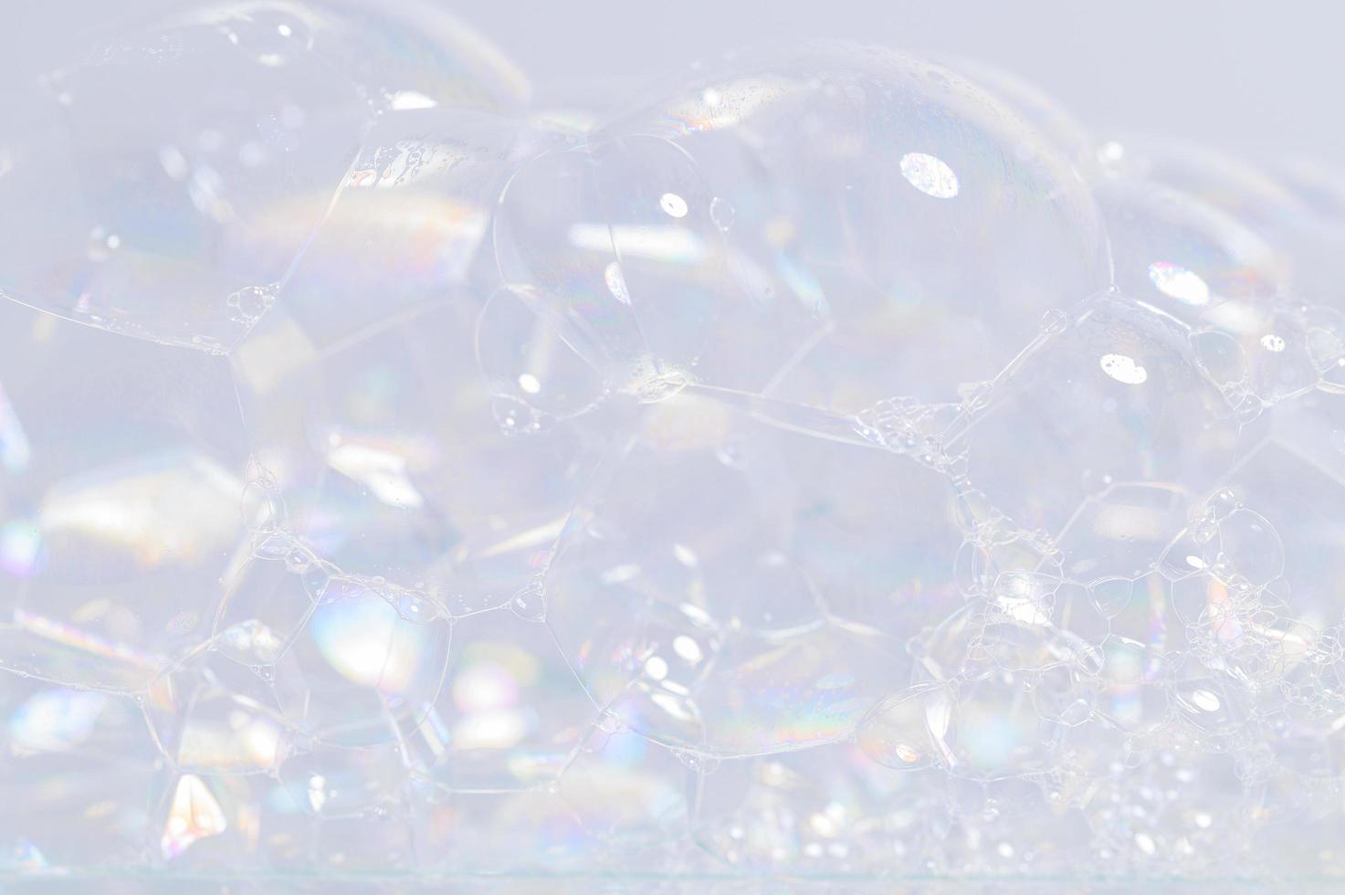 Bubbles on white background photo