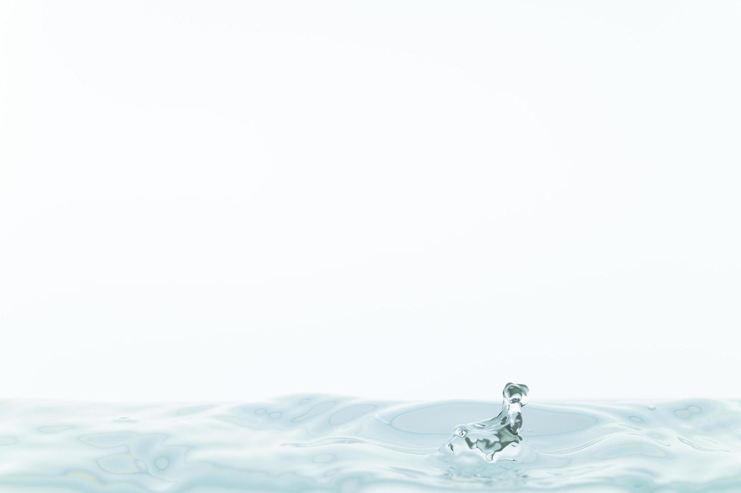 Water surface on white background photo