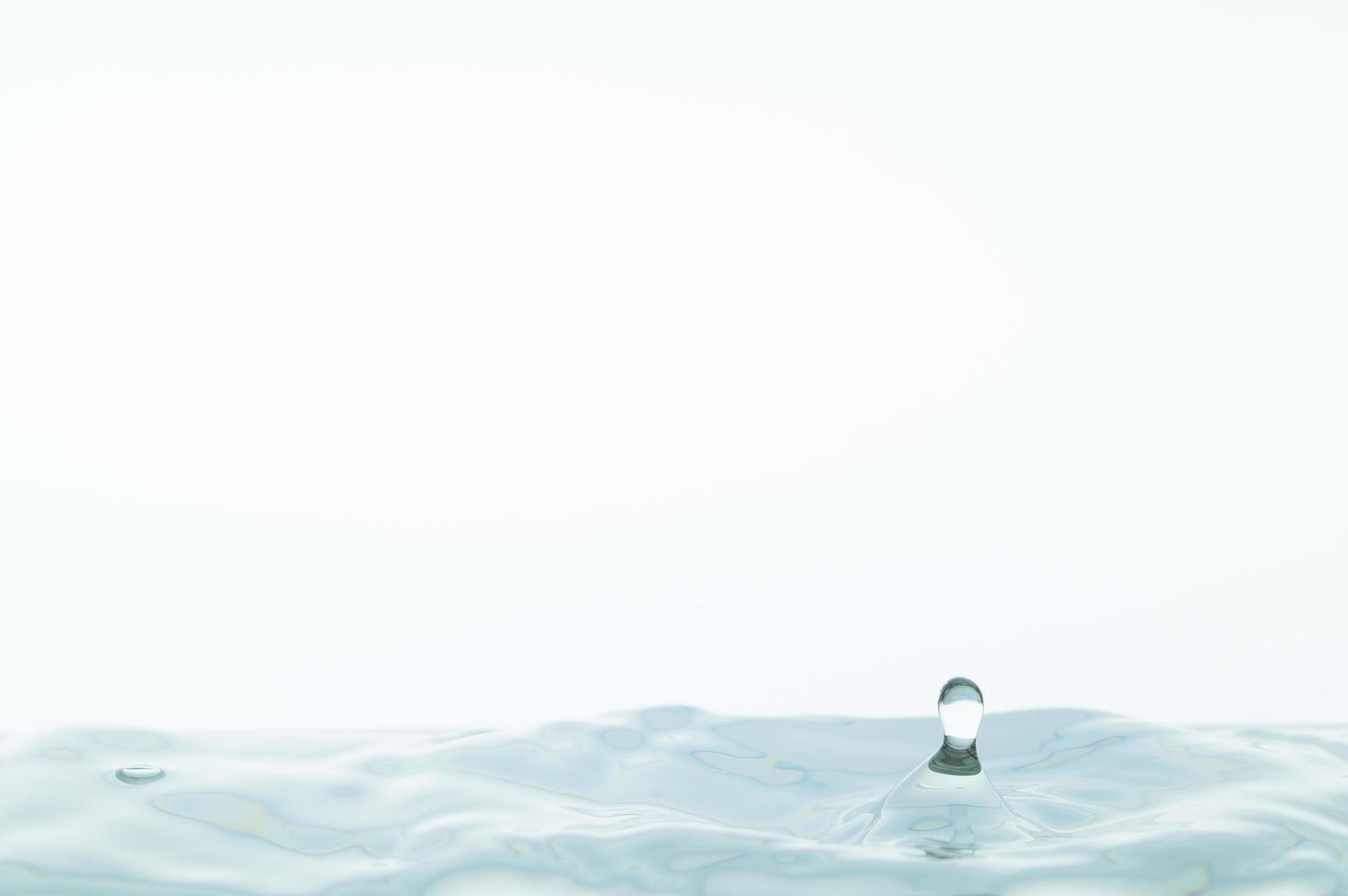 Water surface on white background photo