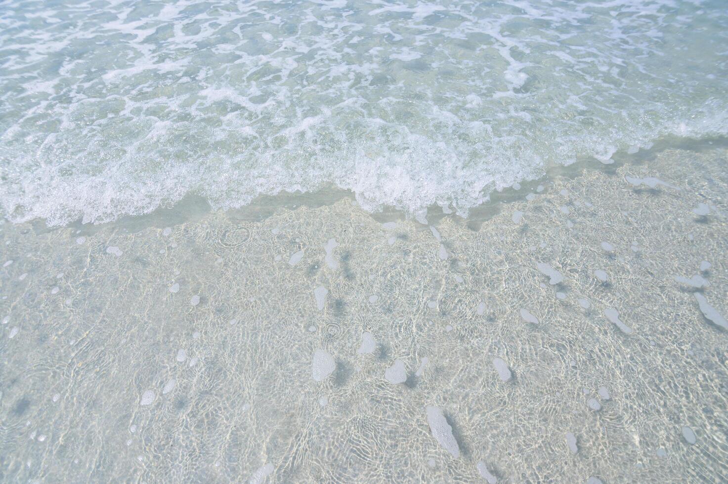 Seawater on the sandy beach photo