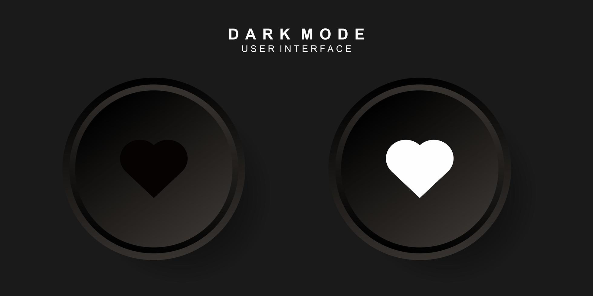 Love Icon in Dark Neumorphism Design vector